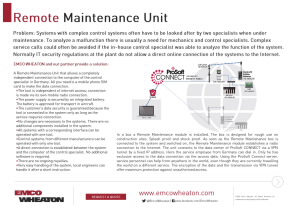 unité de télémaintenance